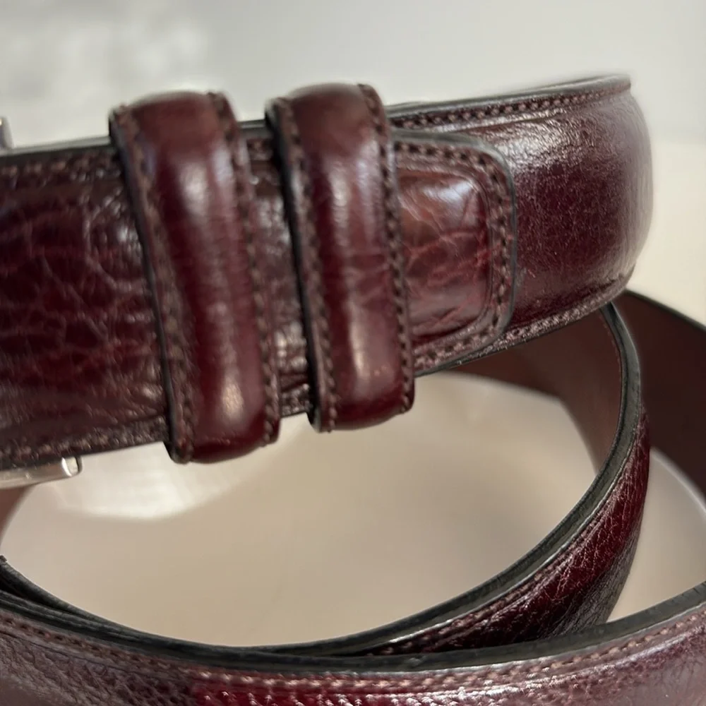 Roundtree & Yorke Leather Brown Belt Size 44 Chestnut